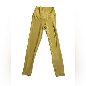 aerie Real Me 7/8 high rise Crossover Leggings in yellow mustard size medium